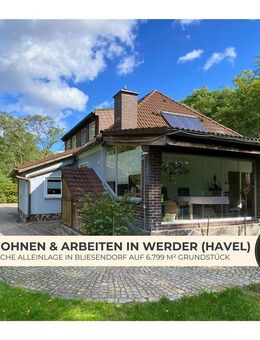 Einzigartiges Anwesen in Alleinlage: Wohnhaus, Bürogebäude & großer Garten für Wohnen und Arbeiten - Werder (Havel)