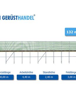 Dachdeckerschutzgerüst Plettac SL70 132m² mit Holzbohlen 3,00 m - Vöhringen Zentrum