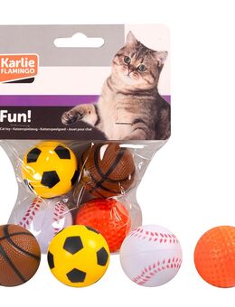 Karlie Katzenspielzeug Moosgummiball - 4 Stück