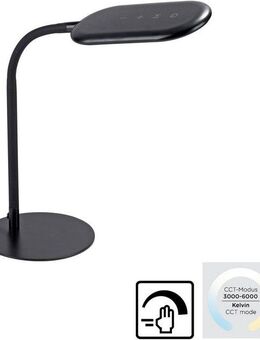 my home LED Leselampe Abigal, Dimmfunktion, LED fest integriert, Warmweiß, Farbtemperatursteuerung, Tischlampe, Touchdimmer, flexibel verstellbar