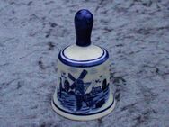 Blaue Delft Porzellan Glocke / Windmühle / Durchmesser 5,1 cm / handbemalt - Zeuthen