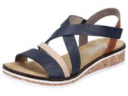 Rieker Riemchensandale, Sommerschuh, Sandalette, Keilabsatz, mit Klettriemchen
