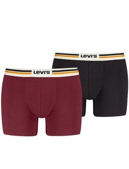 Levi's® Boxershorts LEVIS MEN PL SPW LOGO BOXER BRIEF ORG 2P (2er Pack) mit breitem Logobund