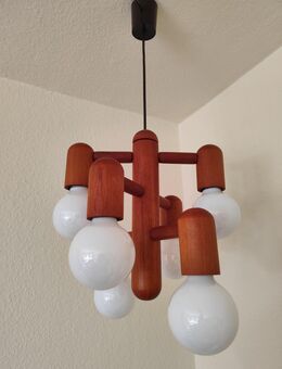 Design Teak Lampe 60er Mid-Century Kronleuchter - Ahrensburg