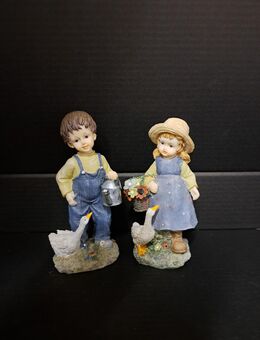 Dekofiguren Lotte und Peter Gänsepeter Gänselotte Gänsefiguren Figurenpaar Gartenfiguren - Nürnberg