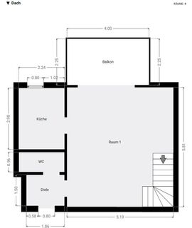 geräumige Maisonettewohnung mit großem Balkon in Stadtnähe