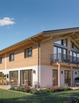 Außergewöhnliche Doppelhaus-Hälfte in ökologischer Holzbauweise - Poing