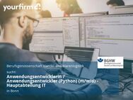 Anwendungsentwicklerin / Anwendungsentwickler (Python) (m/w/d) - Hauptabteilung IT - Bonn