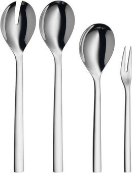 WMF Salatbesteck Nuova (Set, 4-tlg), 2x Salatbesteck, Servierlöffel 25 cm, Serviergabel 20 cm, Cromargan