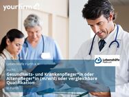 Gesundheits- und Krankenpfleger*in oder Altenpfleger*in (m/w/d) oder vergleichbare Qualifikation - Fürth
