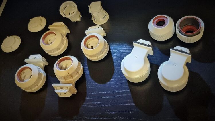 6 x Stück Sockel T5 Lampenfassung IP67 G13 + 2 x Stück Ring NEU - Verden (Aller)