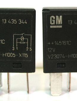 2 Stück - Original GM Opel Relais Nr. 13435344 / V23074-H1005-X115 - 12V - Biebesheim (Rhein)