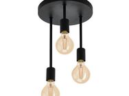 EGLO Deckenleuchte WILMCOTE, ohne Leuchtmittel, Deckenleuchte, Schwarz, Küchenlampe, Flurlampe Decke mit E27 Fassung