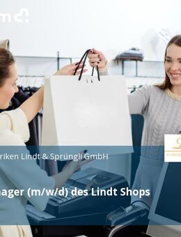 Store Manager (m/w/d) des Lindt Shops - Greding