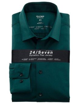 OLYMP Langarmhemd Luxor 24/Seven modern fit Jerseyshirt mit geruchshemmenden Materialeigenschaften