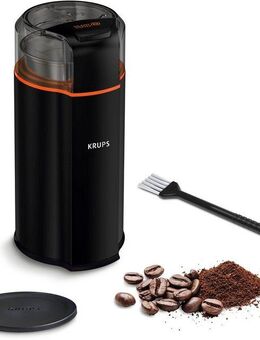 Krups Kaffeemühle GX3328 Silent Vortex, 175 W, Schlagmesser, 90 g Bohnenbehälter, leistungsstark, effizient, superleise, für 12 Tassen, 3-in-1-Mahlwerk