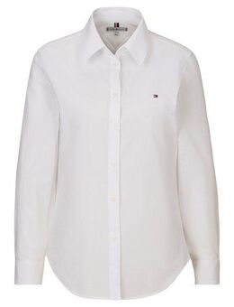 Tommy Hilfiger Hemdbluse STRETCH REGULAR LS SHIRT mit gesticktem Tommy Hilfiger Logo