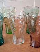 7 fancy Coca-Cola Gläser aus den 90ern in 22415
