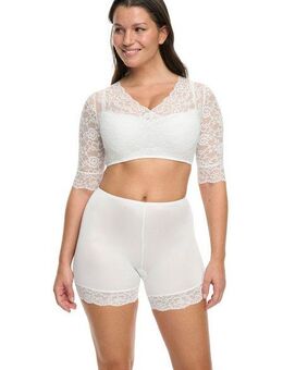 Susa Dirndlbluse Wiesn-Zauber florale Spitze, halbarm, elastisch, V-Ausschnitt, feminin