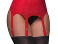 RETRO 6-fach Strapshalter m. Metallclips - NEU Modell K 805 in rot Größe 2XL in 45768