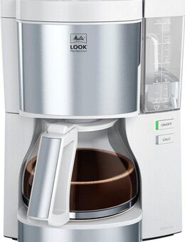 Melitta Filterkaffeemaschine Look Perfection 1025-05 weiß, 1,25l Kaffeekanne, Papierfilter 1x4