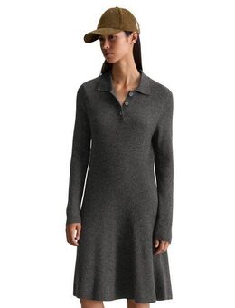 Marc O'Polo DENIM Polokleid Strickkleid aus softem Schurwolle-Mix, A-Shape