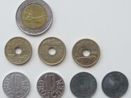 8 Münzen EU-Altwährungen: Italien, Spanien, Österreich - Münster