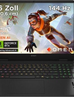 HP OMEN 16-ap0286ng Gaming-Notebook (40,64 cm/16 Zoll, AMD Ryzen 9 8940HX, GeForce RTX 5060, 1000 GB SSD)
