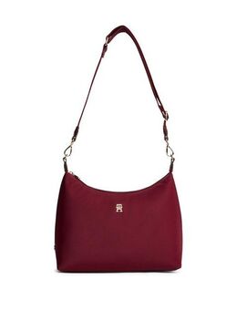 Tommy Hilfiger Schultertasche POPETTE SHOULDER BAG, Damen Umhängetasche, Tragetasche mit TH-Schmuckelement