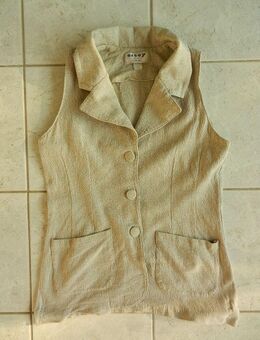 Longweste grau Gr. 38 tallierte Bluse ohne Arm Longbluse - Chemnitz