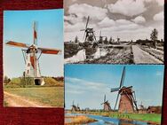 3 alte Postkarten mit schönen Ansichten Holländischer Mühlen - Niederfischbach