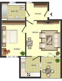 Seniorenwohnung mit WBS - 2-Zimmer in Solingen Mitte - Solingen (Klingenstadt)