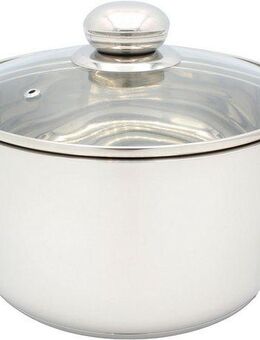 Krüger Fleischtopf Saturn, Edelstahl (1-tlg), Glasdecke für praktisches Sichtkochen