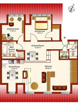 Exklusive, frisch renovierte 3-Zimmer-Wohnung mit 104 m² im Herzen von Karlsruhe - Karlsruhe