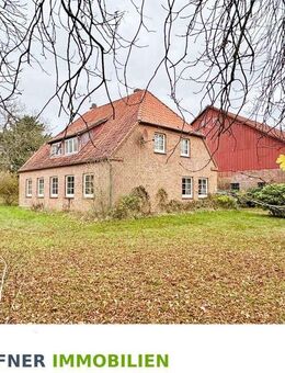 Resthof auf 7333 qm mit sehr großer Scheune und Entwicklungspotenzial in Thaden - Thaden