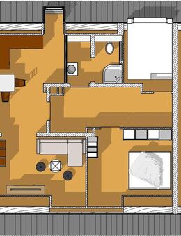 Kernsanierte moderne 2-Zimmer-Dachgeschosswohnung - Bezug ab 01.11.2025 - Saalfeld (Saale)