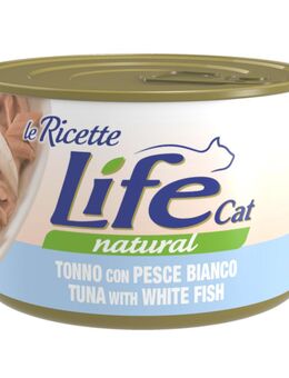 Sparpaket Life Cat "Le Ricette" 24 x 150 g - Thunfisch mit Weißfisch