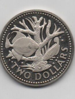 Münze Barbados Two Dollar 1973 - Datteln