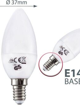 B.K.Licht LED-Leuchtmittel, E14, 5 St., Warmweiß, LED-Lampe Glühbirne 5 Watt 470 Lumen 3.000 Kelvin Energiesparlampe