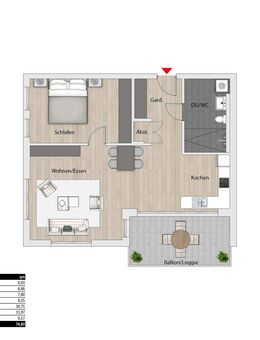 2-Zimmer Wohnung mit Balkon und Aufzug im betreuten Wohnen - Siegelsbach