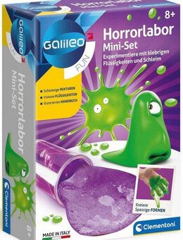 Clementoni® Experimentierkasten Galileo, Horrorlabor Mini-Set, Made in Europe