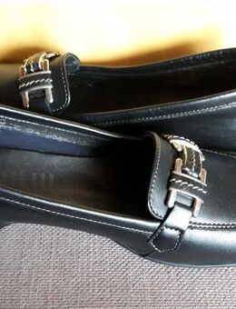Hush Puppies Leder Mokassin schwarz Gr. 40 Schnalle - Frankfurt (Main) Zeilsheim