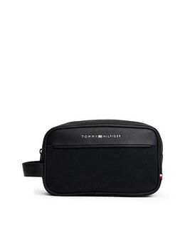 Tommy Hilfiger Kulturbeutel TH FOUNDATION WASHBAG, Unisex Minibag, Hygienebeutel mit praktischer Handschlaufe
