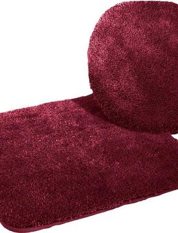 KiNZLER Badematte Chaozhou, Höhe 20 mm, rutschhemmend beschichtet, fußbodenheizungsgeeignet, Polyester, 2-tlg. Hänge-WC Set, Badteppich, Uni Farben, weich, als rechteckig, rund & Set erhältlich