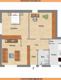 Souterrain-Wohnung 2-ZKB in Boppard-Buchenau - Boppard