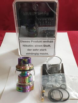 Vandy Vape Kylin Mini, Single, RTA, Rainbow, FP. 26€. Top Zustand. SAMMLUNGSVERKLEINERUNG! Selbstwickler für Akkuträger, E Zigarette, Mod Box. - Bühl