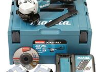 Makita Akku-Winkelschleifer DGA511RTJ, (Set), inkl. Akku, Ladegerät, Aufbewahrungskoffer und weiterem Zubehör