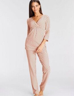 LASCANA Umstandspyjama (2 tlg) in Wickeloptik mit Pünktchenmuster