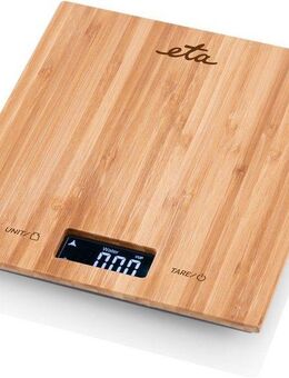 eta Küchenwaage Bambi, ETA977890000, (3-tlg), bis 5kg, Genauigkeit 1g, LCD-Display, TARE, Bambus Design