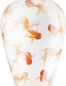 GILDE Tischvase Vase bauchig Neon weiß H. 30 cm (1 St)